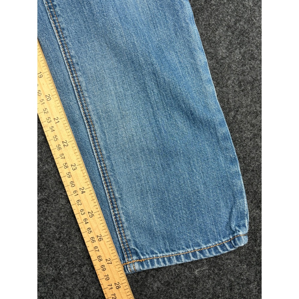 American Eagle Tomgirl Jeans Womens 4 Light Wash Distressed Button Fly Denim‎ - Picture 7 of 11